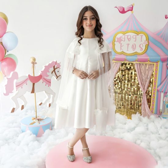 صورة فستان بناتي فراشة سكري - m3626